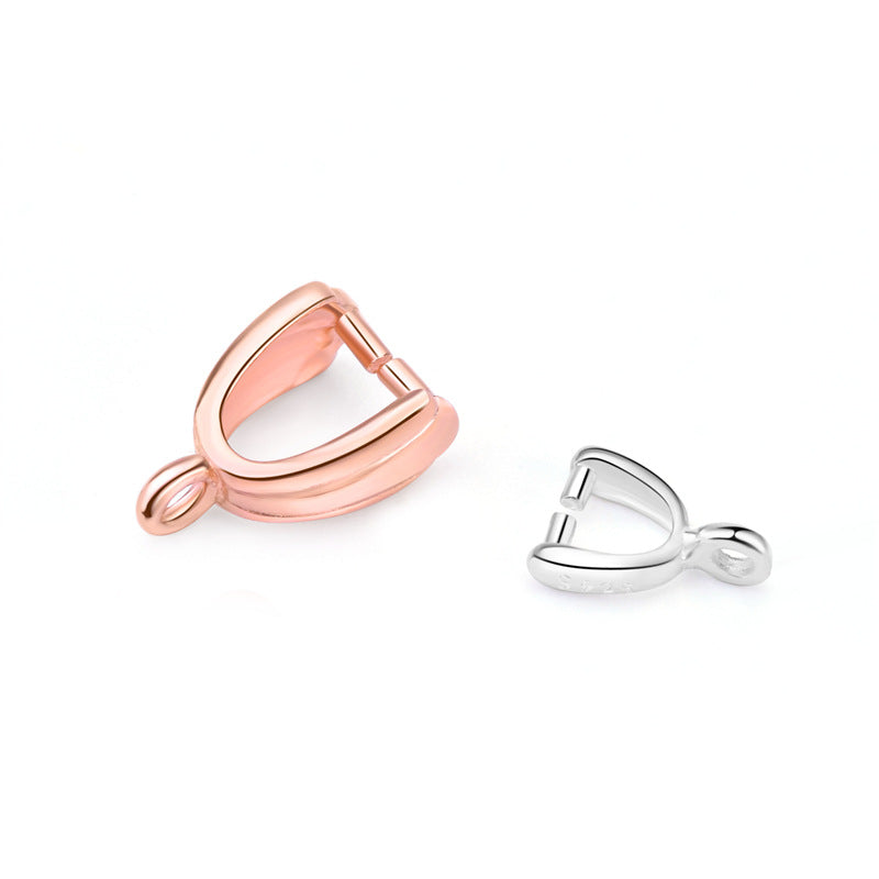Simple Hollow 925 Sterling Silver DIY Bail - SterlingSilberSchmuck