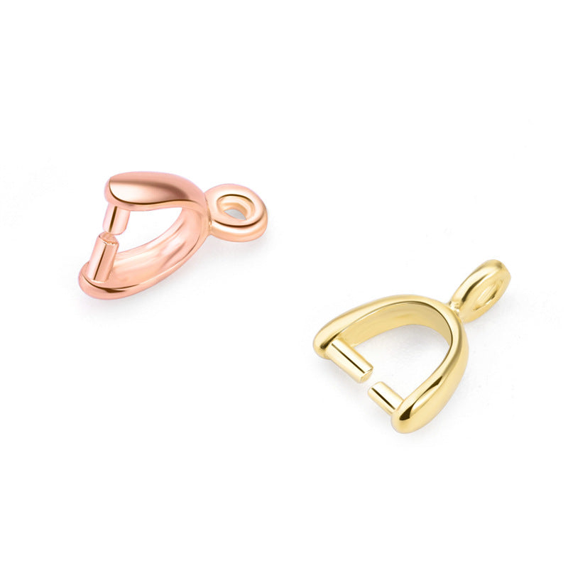 Simple Hollow 925 Sterling Silver DIY Bail - SterlingSilberSchmuck