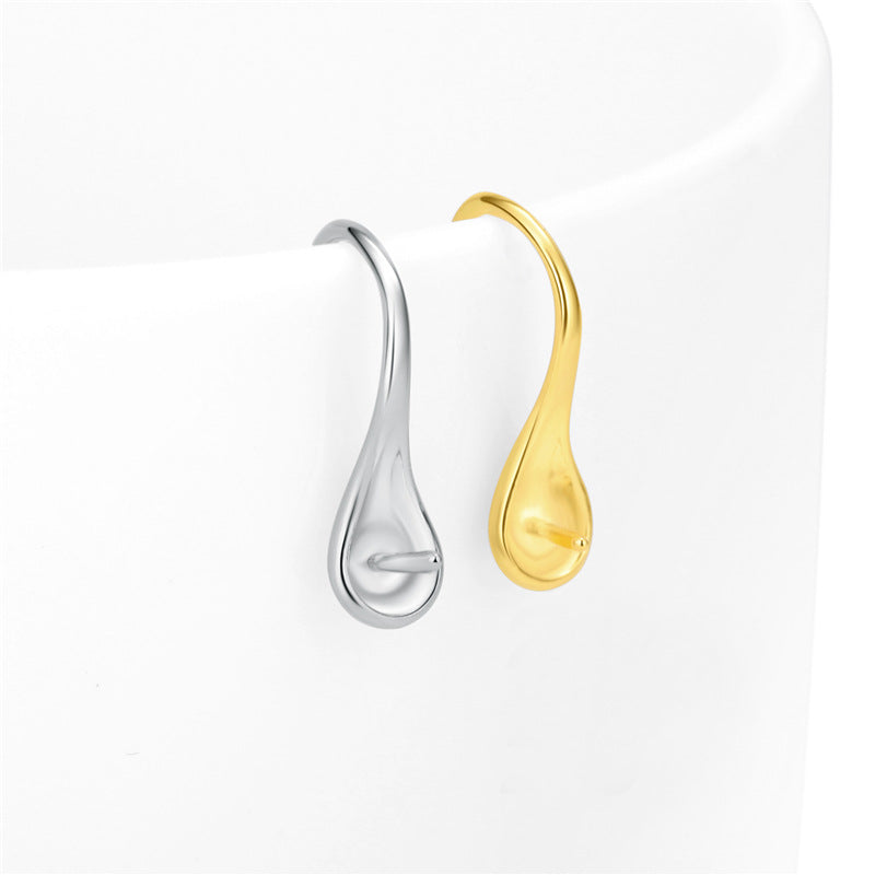 Simple Spoon 5mm Gemstone 925 Sterling Silver Earring Settings - SterlingSilberSchmuck