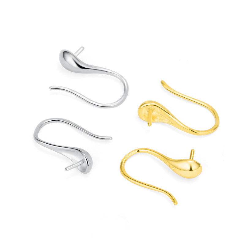 Simple Spoon 5mm Gemstone 925 Sterling Silver Earring Settings - SterlingSilberSchmuck