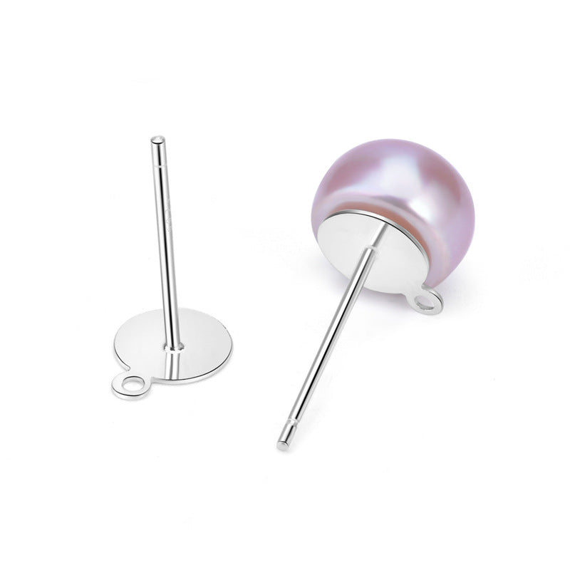Runde flache Pinto Ohrstecker aus 925 Sterlingsilber, silberner Silberschmuck von silverbene, detailreiche Ohrschmuck-Design