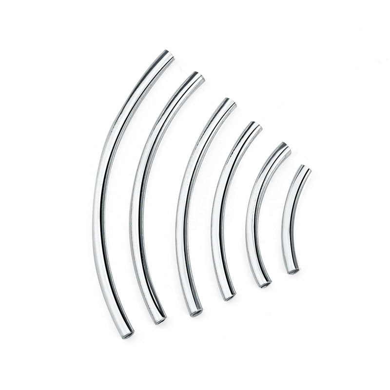 Simple Winding 925 Sterling Silver DIY Tube - SterlingSilberSchmuck
