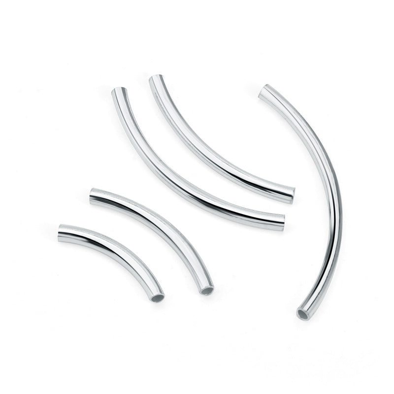 Simple Winding 925 Sterling Silver DIY Tube - SterlingSilberSchmuck