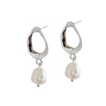 Lade das Bild in den Galerie-Viewer, Office Unique Natural Pearl 925 Sterling Silver Dangling Earrings
