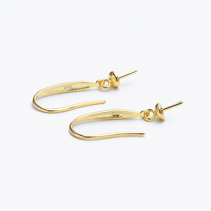Simple Casual 925 Sterling Silver DIY Earrings Hooks - SterlingSilberSchmuck