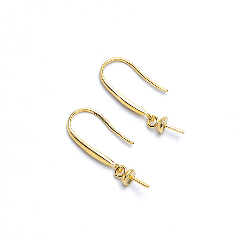 Simple Casual 925 Sterling Silver DIY Earrings Hooks - SterlingSilberSchmuck