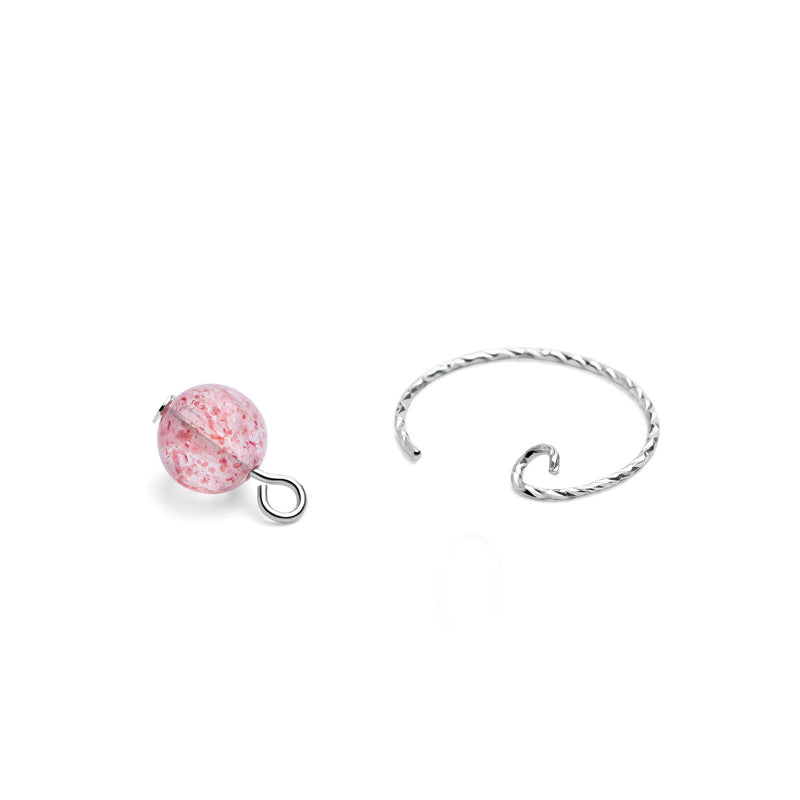 Simple Twisted Circle 925 Sterling Silver Earring Hooks - SterlingSilberSchmuck