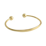 Lade das Bild in den Galerie-Viewer, Simple Gold Beads 925 Sterling Silver Open Bangle
