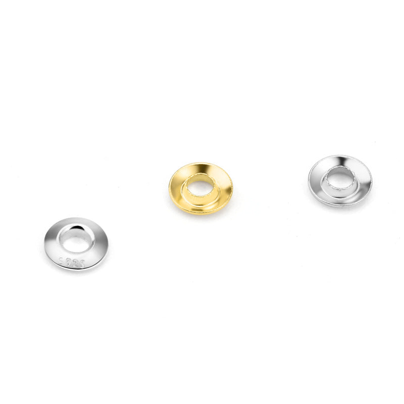 hohle runde perlenkappen aus 925 sterlingsilber diy schmuckzubehör silber