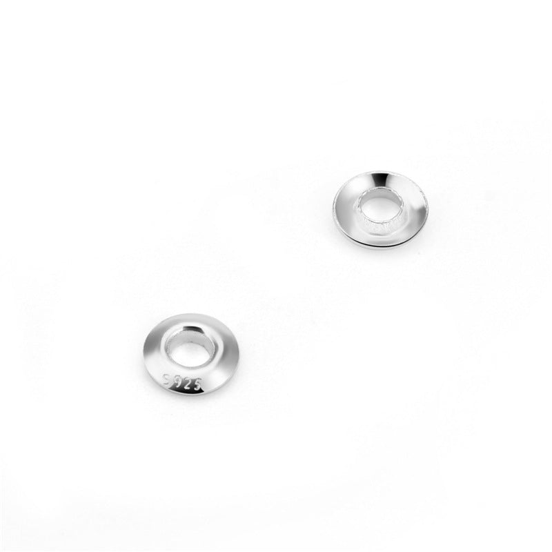 hohle runde perlenkappen aus 925 sterlingsilber diy schmuckzubehör silber