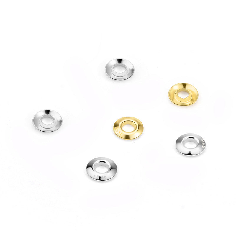 hohle runde perlenkappen aus 925 sterlingsilber diy schmuckzubehör silber