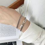 Lade das Bild in den Galerie-Viewer, Vinatge Hollow Chain Fashion 925 Sterling Silver Bracelet
