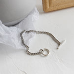 Lade das Bild in den Galerie-Viewer, Vintage SAINT LAURENT PARIS Letters 925 Sterling Silver Bracelet
