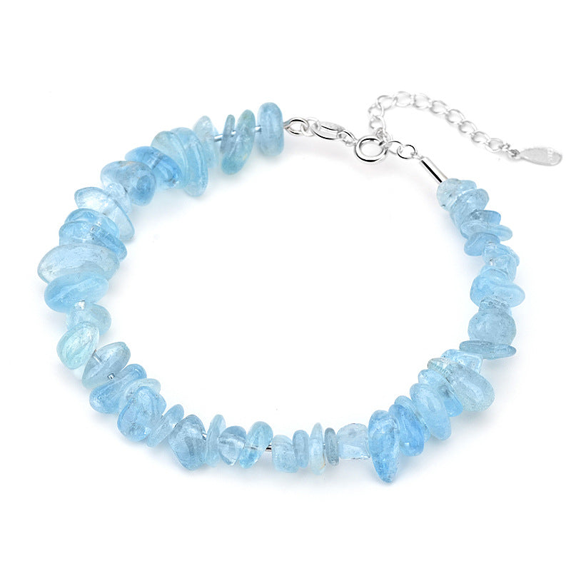 Irregular DIY Natural Crystal Aquamarine Strawberry Quartz Aventurine for Earrings Bracelet - SterlingSilberSchmuck