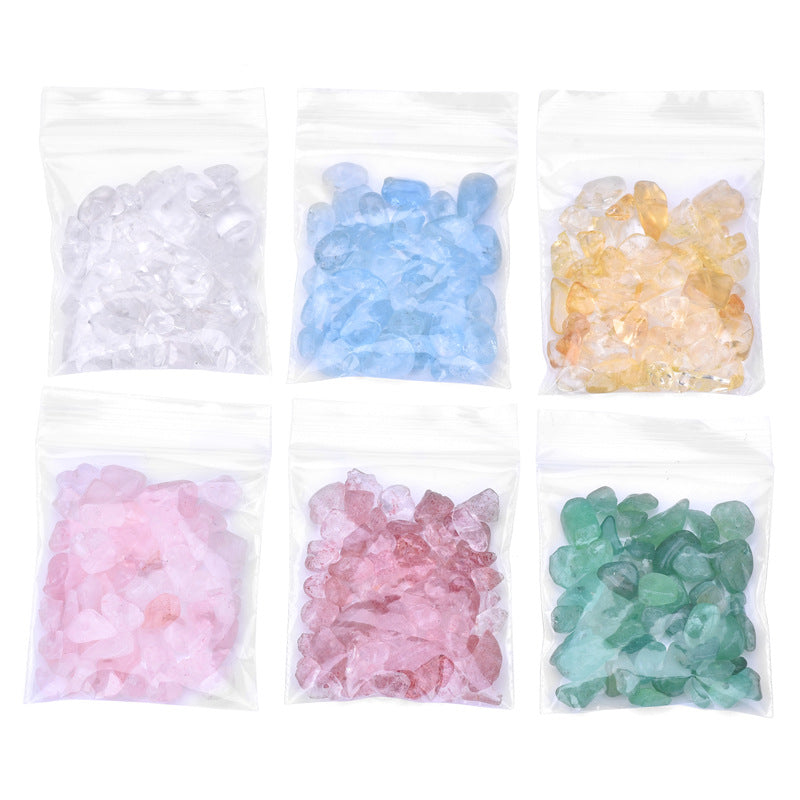 Irregular DIY Natural Crystal Aquamarine Strawberry Quartz Aventurine for Earrings Bracelet - SterlingSilberSchmuck