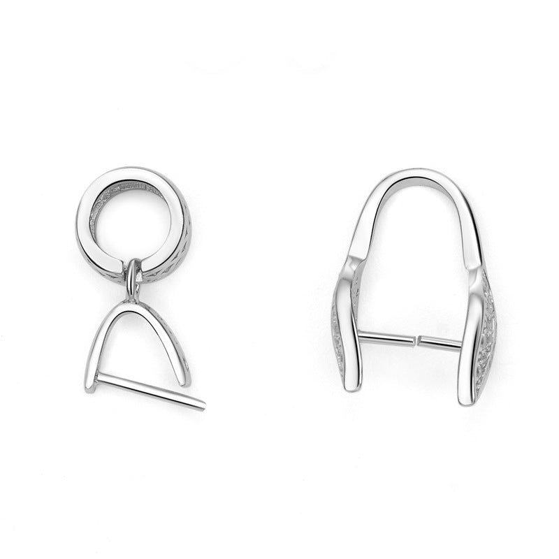 Fashion CZ Heart Four Leaf Clover Lucky Cloud 925 Sterling Silver DIY Bail - SterlingSilberSchmuck