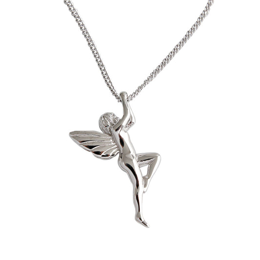 Women Guardian Angel 925 Sterling Silver Necklace - SterlingSilberSchmuck