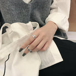 Lade das Bild in den Galerie-Viewer, Vintage Keep Smile Letters 925 Sterling Silver Adjustable Ring
