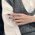 Lade das Bild in den Galerie-Viewer, Vintage Keep Smile Letters 925 Sterling Silver Adjustable Ring
