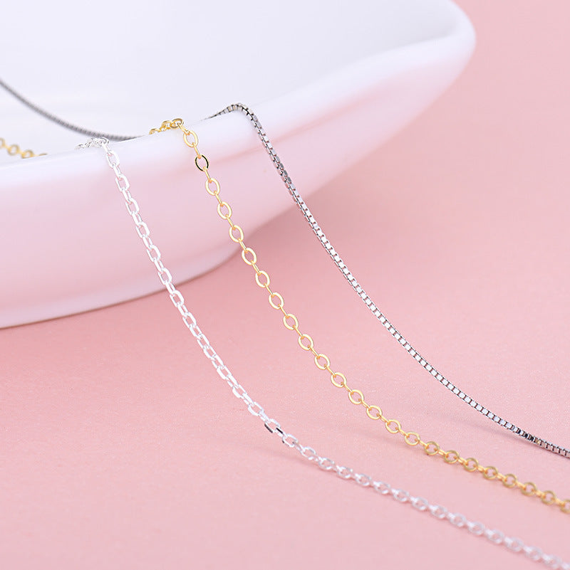 925 Sterling Silver DIY Fashion Box Rolo Chain Links With Clasp &  Toggle - SterlingSilberSchmuck