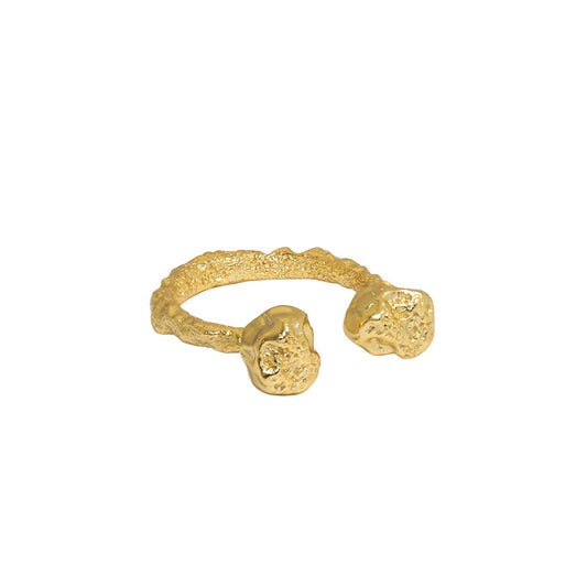 Double Bone Ring aus 925 Sterlingsilber – Verstellbar Modern