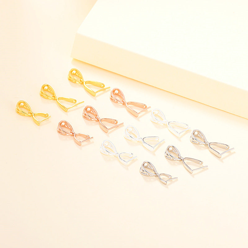 Simple Hollow U Shape 925 Sterling Silver DIY Bail - SterlingSilberSchmuck