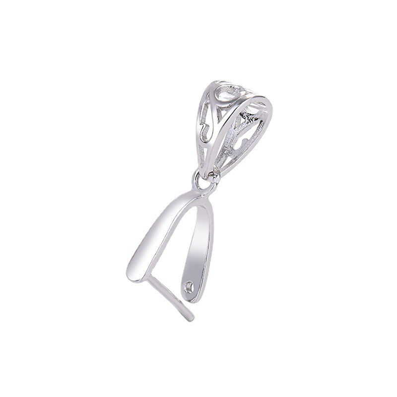 Simple Hollow U Shape 925 Sterling Silver DIY Bail - SterlingSilberSchmuck