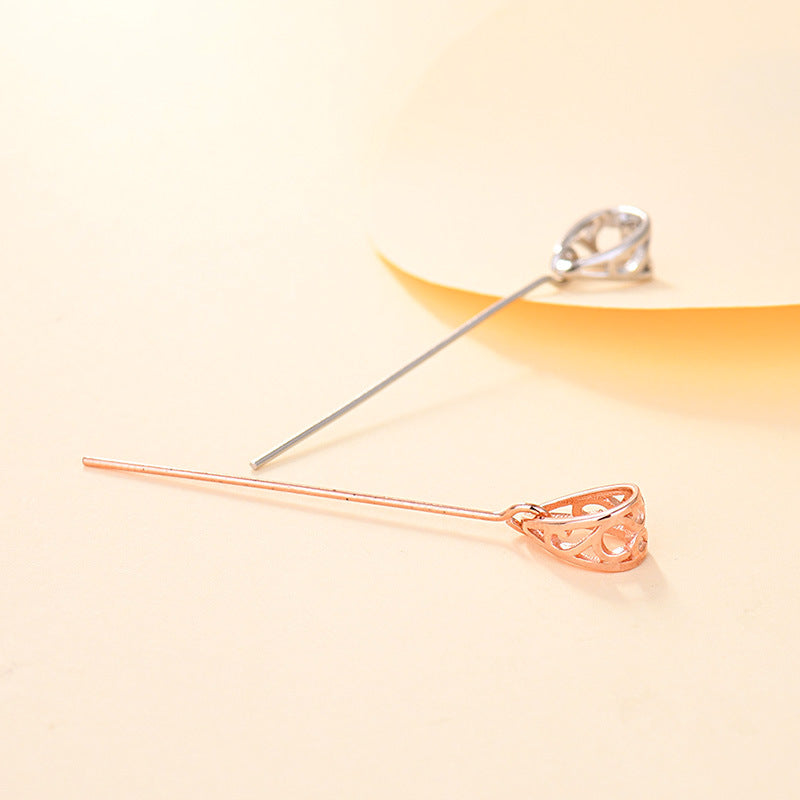 Fashion CZ 9 Shape 925 Sterling Silver DIY Bail - SterlingSilberSchmuck
