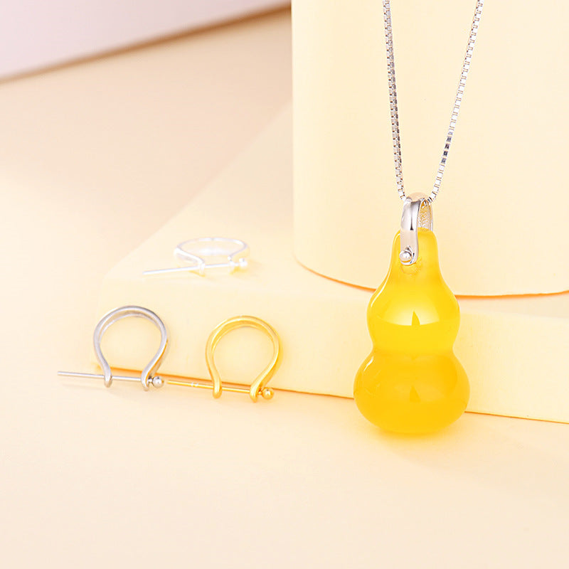 Simple Letter U Shape 925 Sterling Silver DIY Bail - SterlingSilberSchmuck