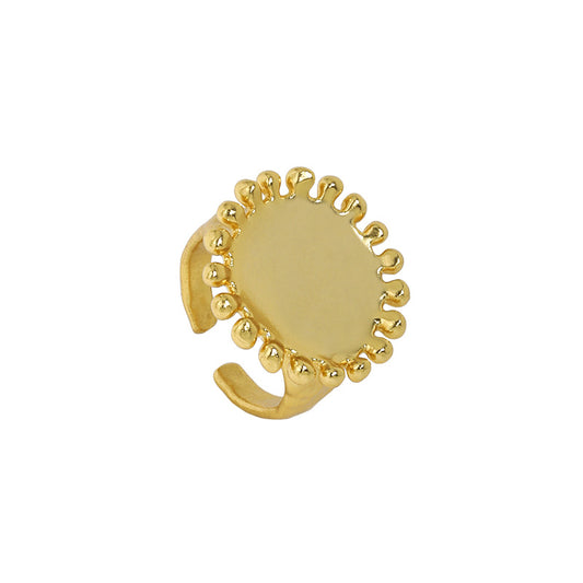 Sonnenblumen Ring 925 Sterling Silber verstellbar elegant