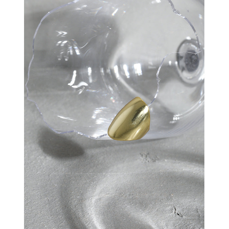 Geometry Ellipse 925 Sterling Silver Non-Pierced Earring(Single) - SterlingSilberSchmuck