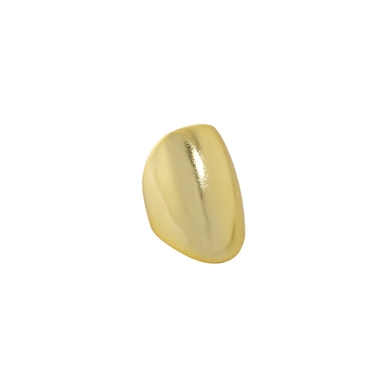 Geometry Ellipse 925 Sterling Silver Non-Pierced Earring(Single) - SterlingSilberSchmuck
