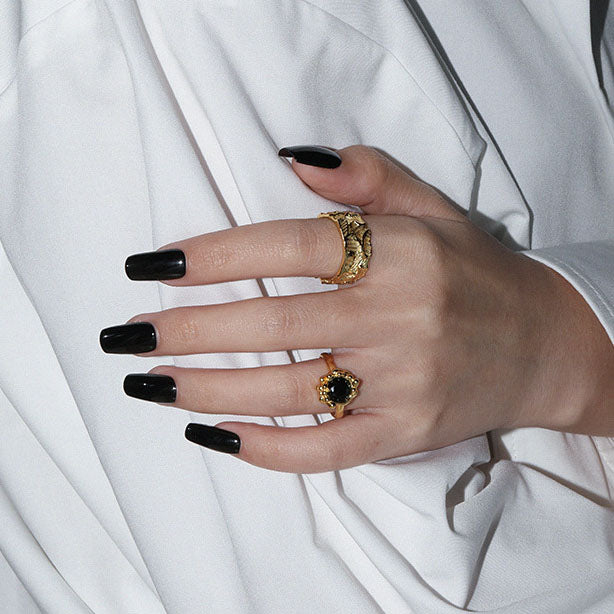 Fashion Office Irregular Face Wide 925 Sterling Silver Adjustable Ring - SterlingSilberSchmuck