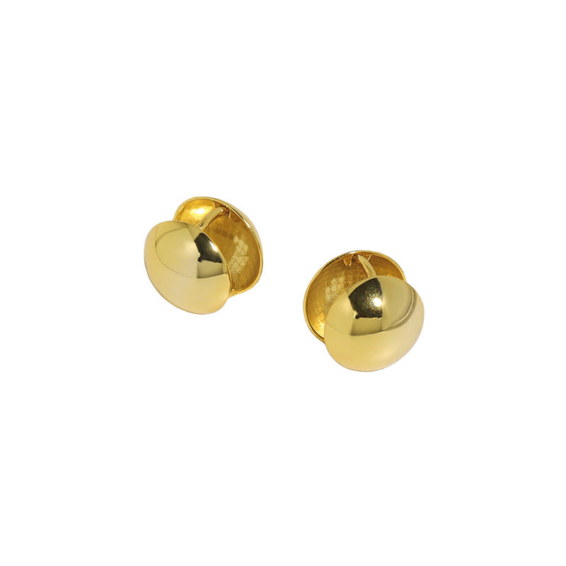 Runde Ball Hoop Ohrringe aus 925 Sterlingsilber – Geometrisch Modern - SterlingSilberSchmuck