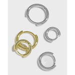 Lade das Bild in den Galerie-Viewer, Casual Simple Geometry Circle 925 Sterling Silver Huggie Hoop Earrings
