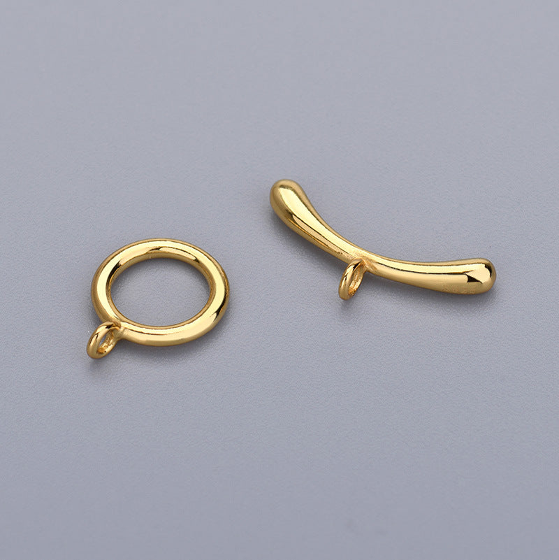 Fashion Letter O T Shape 925 Sterling Silver End Caps - SterlingSilberSchmuck