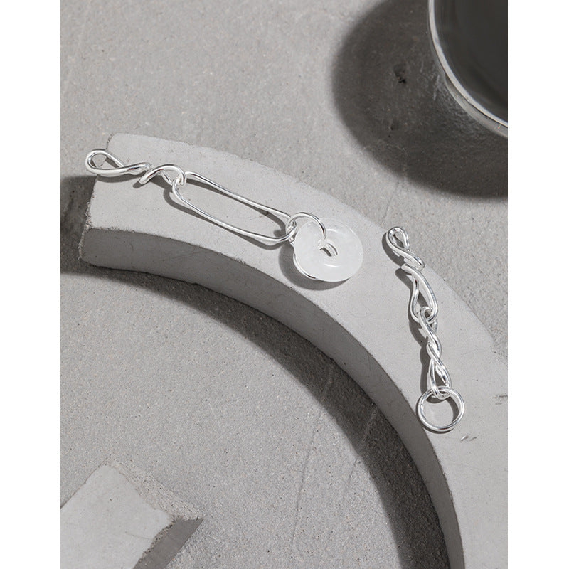 Asymmetrische Kristall-Ohrringe aus 925 Sterling Silber, modernes Design, silverbene, detailreiche Schmuckstücke