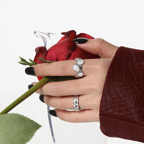 Women Hearts Love 925 Sterling Silver Adjustable Ring - SterlingSilberSchmuck