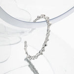 Lade das Bild in den Galerie-Viewer, Irregular Lava Stones 925 Sterling Silver Open Bangle

