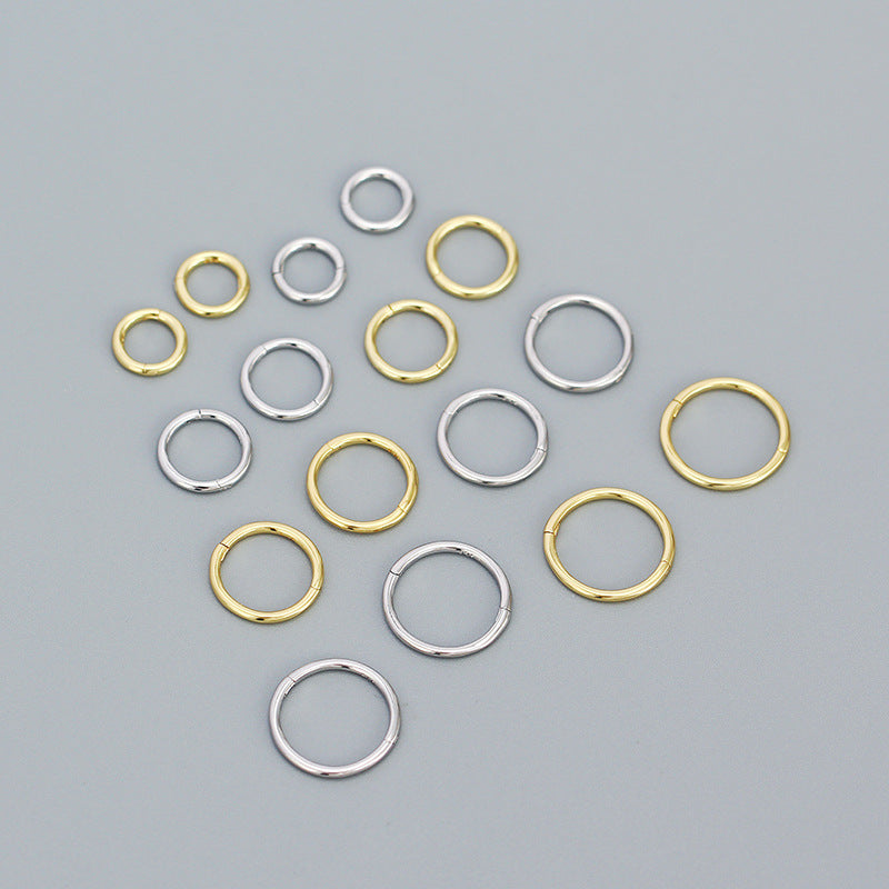 Minimalism 6mm-12mm Circle 925 Sterling Silver Huggie Hoop Earrings - SterlingSilberSchmuck