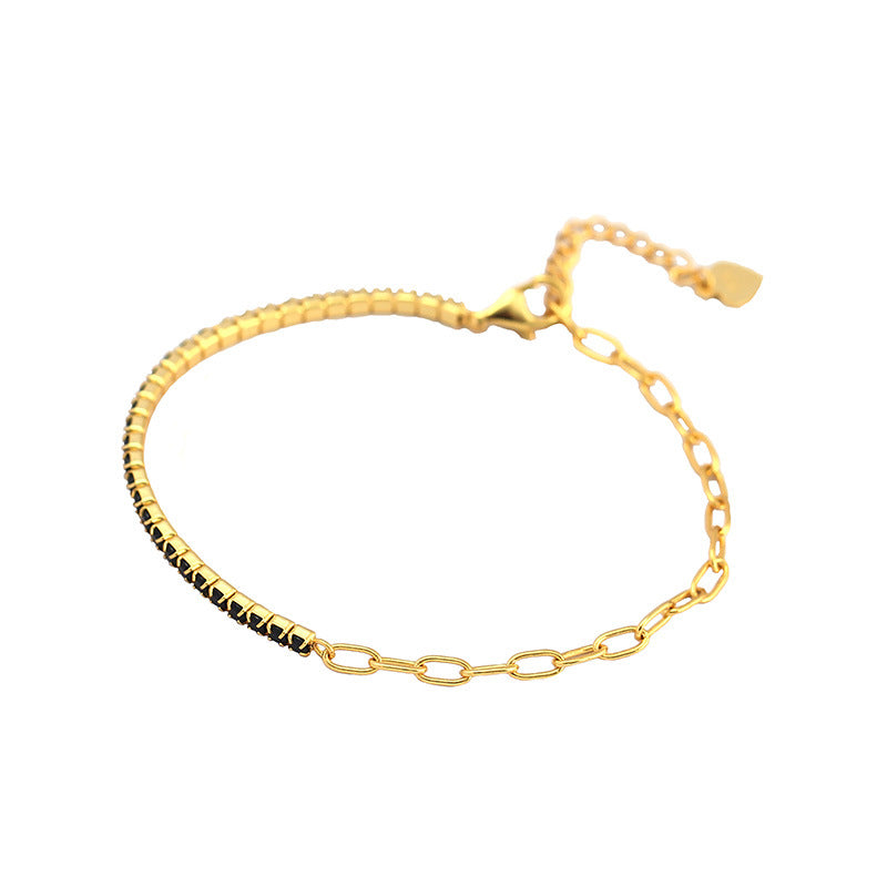 Classic Round-Cut 925 Sterling Silver CZ Gemstone Tennis Bracelet - SterlingSilberSchmuck