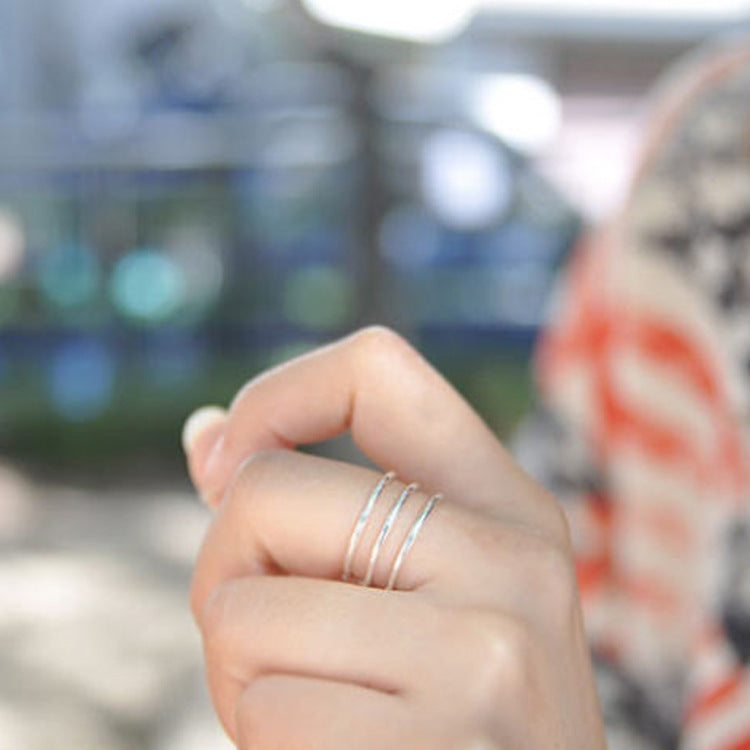 3 Stripes Ring 925 Sterling Silver Luck Health Elegant