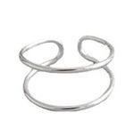 Lade das Bild in den Galerie-Viewer, Simple Hollow Double Layers 925 Sterling Silver Adjustable Ring

