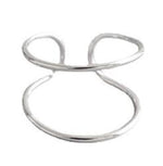 Lade das Bild in den Galerie-Viewer, Simple Hollow Double Layers 925 Sterling Silver Adjustable Ring
