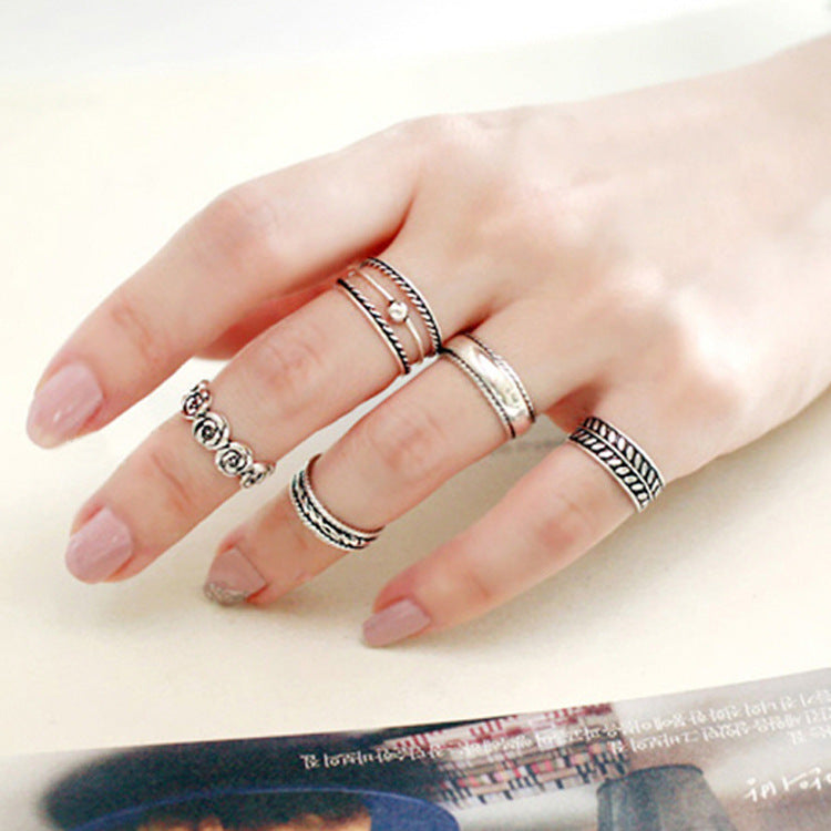 Boho Flower Zehenring 925 Sterling Silber verstellbar Vintage