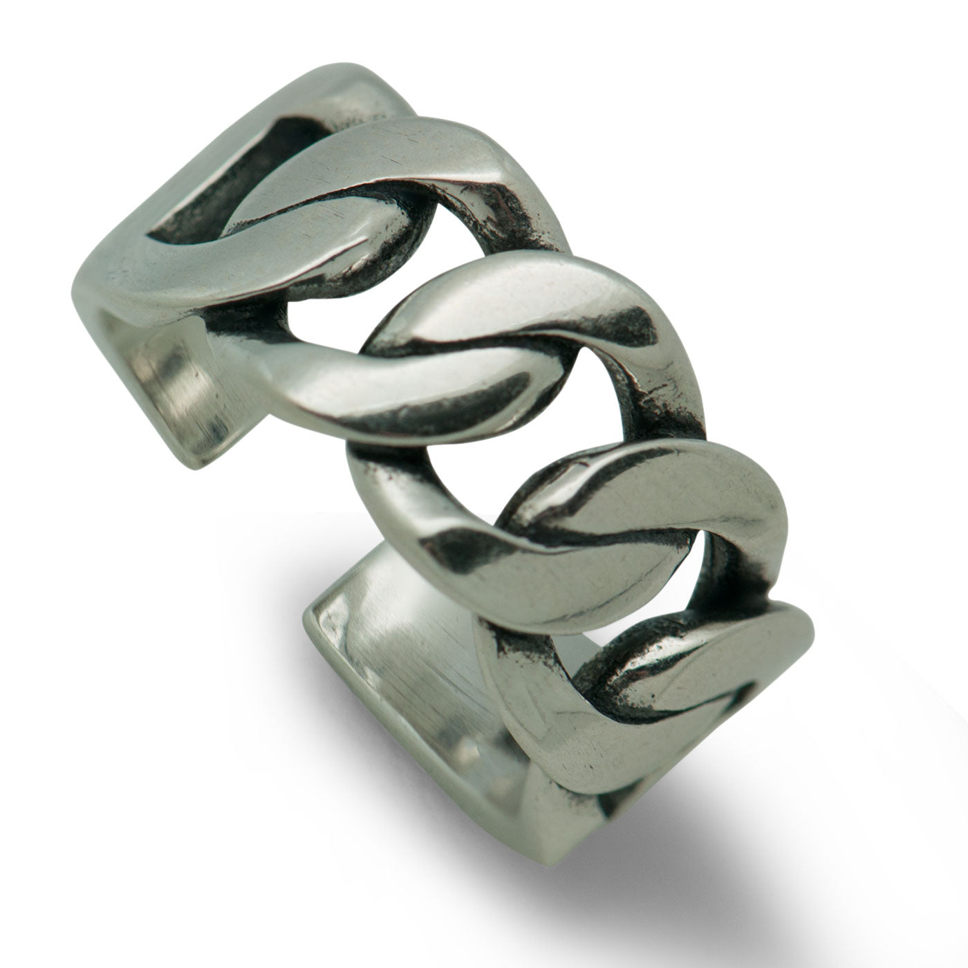 Kettenglied Ring 925 Sterling Silber verstellbar Vintage elegant