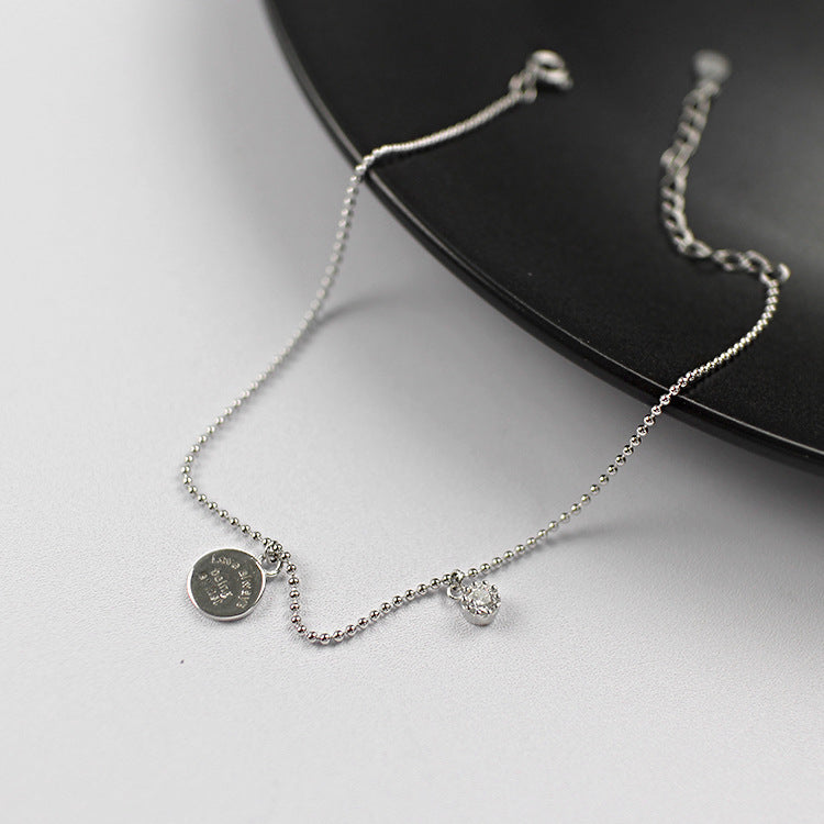 Love Forever Fußkette 925 Sterling Silber Perle CZ elegant