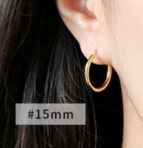Vergoldete Huggie Hoops aus 925er Silber – Gelbgold Minimalistisch