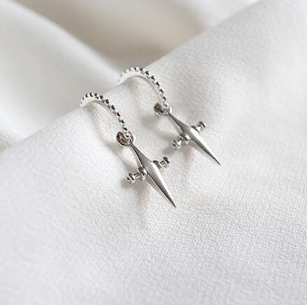 Kreuz Baumelnde Ohrringe aus 925 Sterlingsilber Damen