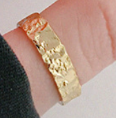 Asymmetrischer Konkav Konvex Ring 925 Sterling Silber verstellbar